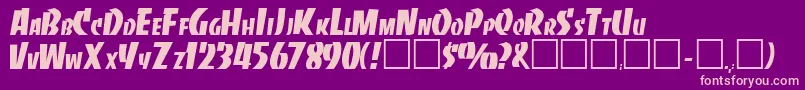 ToinetteRegular Font – Pink Fonts on Purple Background