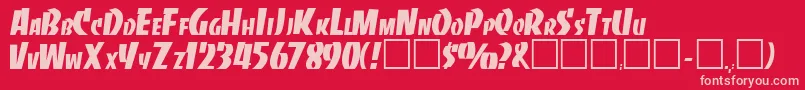 ToinetteRegular Font – Pink Fonts on Red Background