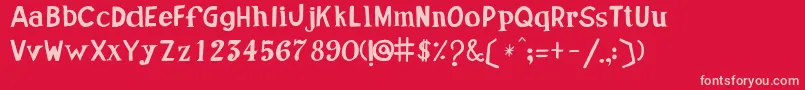 JoseDeOliveira Font – Pink Fonts on Red Background