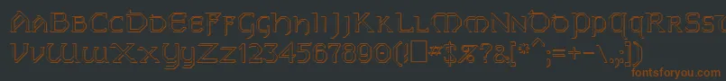 Шрифт FzJazzy313D – коричневые шрифты на чёрном фоне