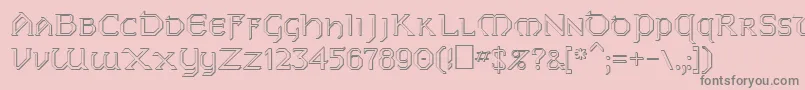 FzJazzy313D Font – Gray Fonts on Pink Background