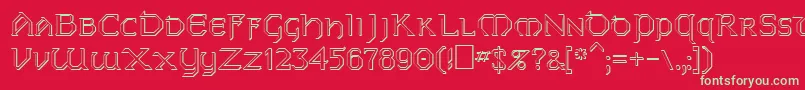 FzJazzy313D Font – Green Fonts on Red Background