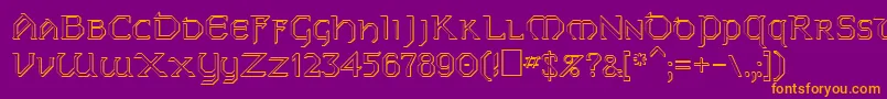 FzJazzy313D Font – Orange Fonts on Purple Background