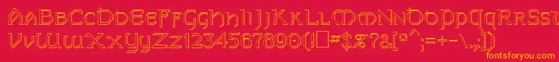 FzJazzy313D Font – Orange Fonts on Red Background