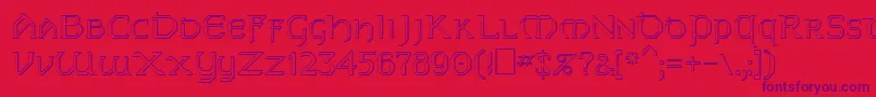 FzJazzy313D Font – Purple Fonts on Red Background