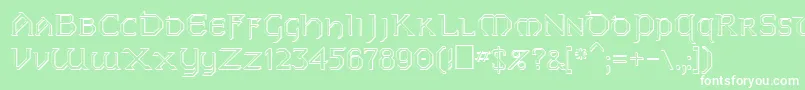 FzJazzy313D Font – White Fonts on Green Background