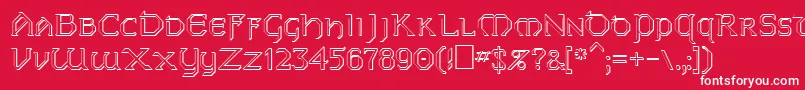 FzJazzy313D Font – White Fonts on Red Background