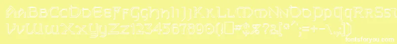 FzJazzy313D Font – White Fonts on Yellow Background