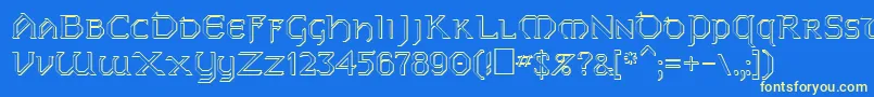 FzJazzy313D Font – Yellow Fonts on Blue Background