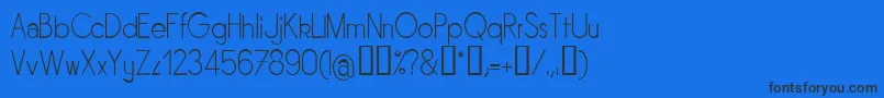 Шрифт Sornl – чёрные шрифты на синем фоне