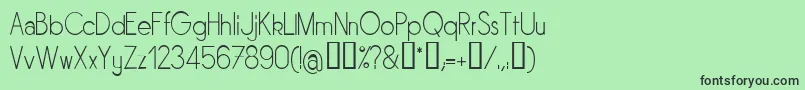 フォントSornl – 緑の背景に黒い文字