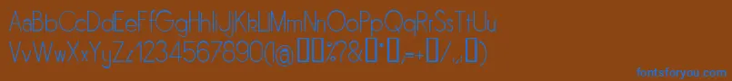 フォントSornl – 茶色の背景に青い文字