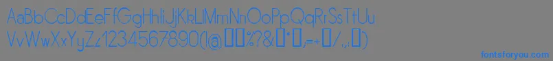 フォントSornl – 灰色の背景に青い文字