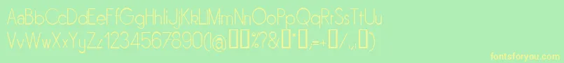 Sornl-fontti – keltaiset fontit vihreällä taustalla