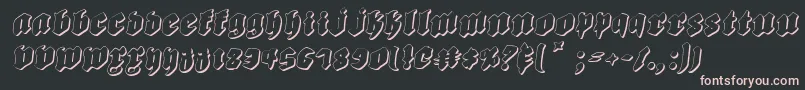 Biergartenris Font – Pink Fonts on Black Background