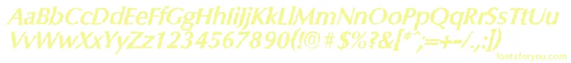 Шрифт ColumbiarandomBolditalic – жёлтые шрифты