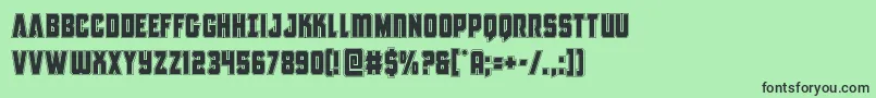 Antillesacad Font – Black Fonts on Green Background