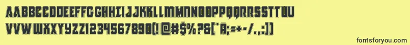Antillesacad Font – Black Fonts on Yellow Background