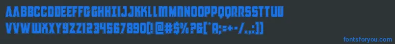 Шрифт Antillesacad – синие шрифты на чёрном фоне