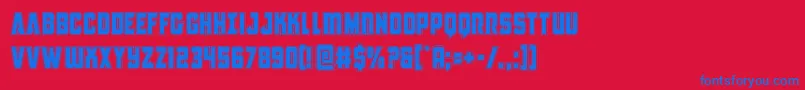 Antillesacad Font – Blue Fonts on Red Background