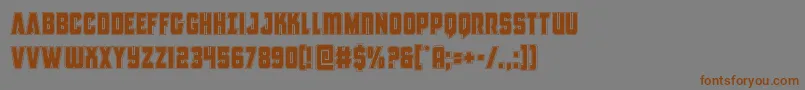 Шрифт Antillesacad – коричневые шрифты на сером фоне
