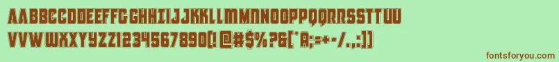 Antillesacad Font – Brown Fonts on Green Background