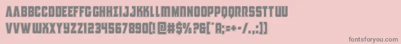 フォントAntillesacad – ピンクの背景に灰色の文字
