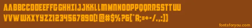 Шрифт Antillesacad – оранжевые шрифты на коричневом фоне