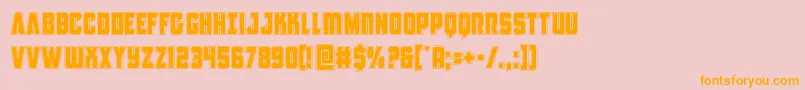 Antillesacad-fontti – oranssit fontit vaaleanpunaisella taustalla