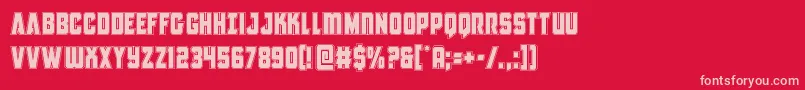 Antillesacad Font – Pink Fonts on Red Background
