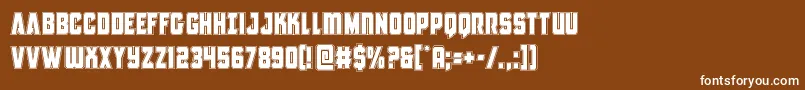 フォントAntillesacad – 茶色の背景に白い文字