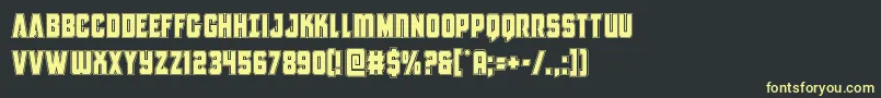 Antillesacad Font – Yellow Fonts on Black Background