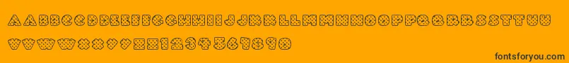 FattyHeartFilled Font – Black Fonts on Orange Background