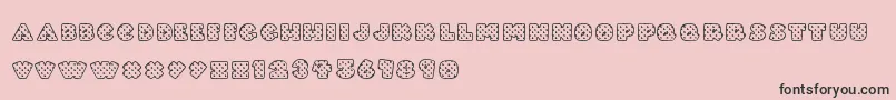 FattyHeartFilled Font – Black Fonts on Pink Background