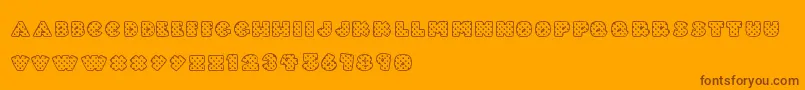 Lisätietoja FattyHeartFilled-fontista FattyHeartFilled-fontti – ruskeat fontit oranssilla taustalla