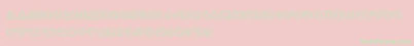 FattyHeartFilled Font – Green Fonts on Pink Background