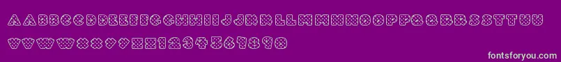 FattyHeartFilled Font – Green Fonts on Purple Background