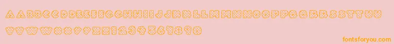 FattyHeartFilled Font – Orange Fonts on Pink Background