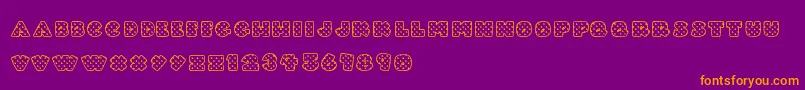 Police FattyHeartFilled – polices orange sur fond violet