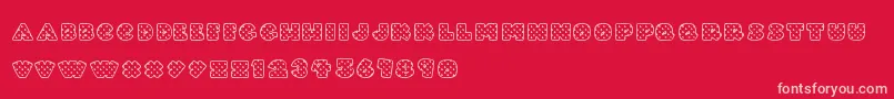 FattyHeartFilled Font – Pink Fonts on Red Background