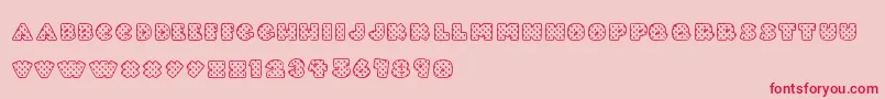FattyHeartFilled Font – Red Fonts on Pink Background