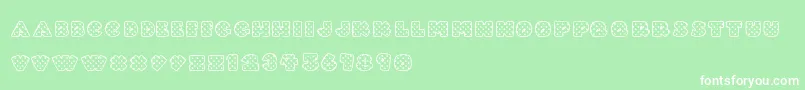 FattyHeartFilled Font – White Fonts on Green Background