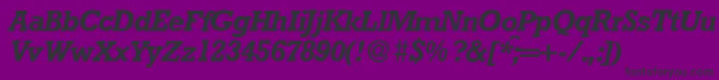 RambaultBolditalic Font – Black Fonts on Purple Background