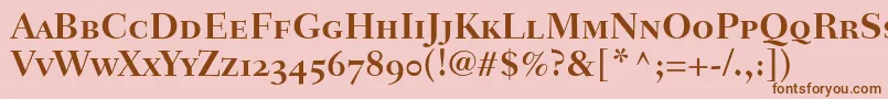 FairfieldLh75BoldSmallCapsOldStyleFigures Font – Brown Fonts on Pink Background