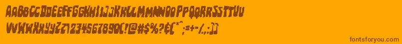 Pocketmonstermangleital Font – Brown Fonts on Orange Background