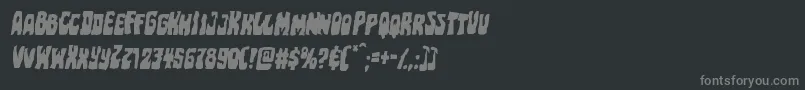 Pocketmonstermangleital Font – Gray Fonts on Black Background