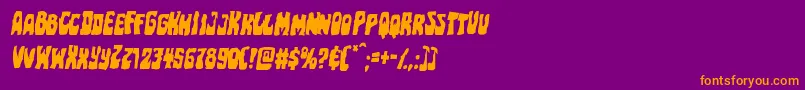 Pocketmonstermangleital Font – Orange Fonts on Purple Background