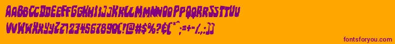 Pocketmonstermangleital-fontti – violetit fontit oranssilla taustalla