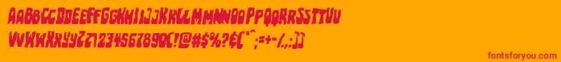 fuente Pocketmonstermangleital – Fuentes Rojas Sobre Fondo Naranja