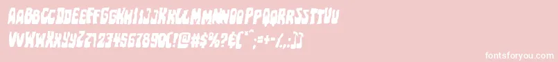 Pocketmonstermangleital Font – White Fonts on Pink Background